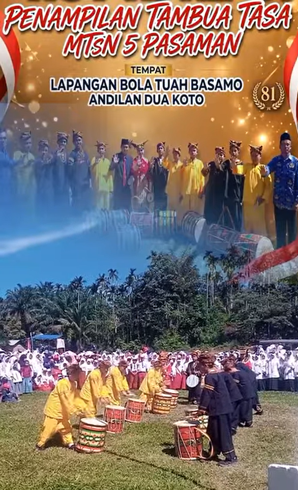Tambua Tasa Memukau: MTsN 5 Pasaman Warnai HUT ke-81 RI di Lapangan Tuah Basamo Andilan